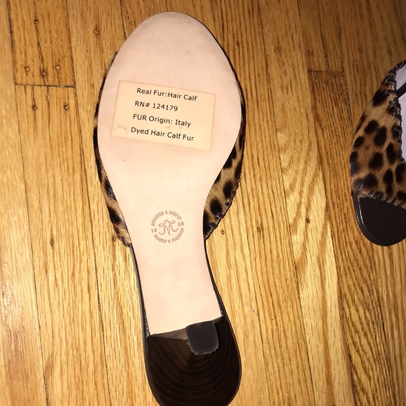 Italian kitten heels with real calf hair - Picture 3 of 3